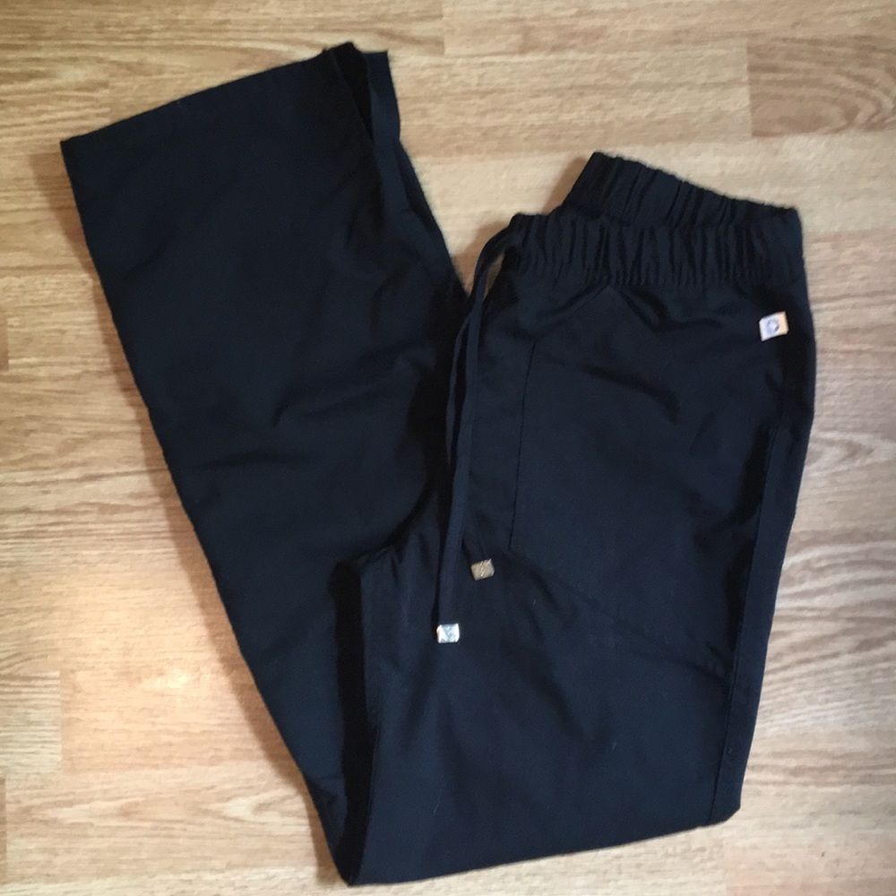XS black scrub pants